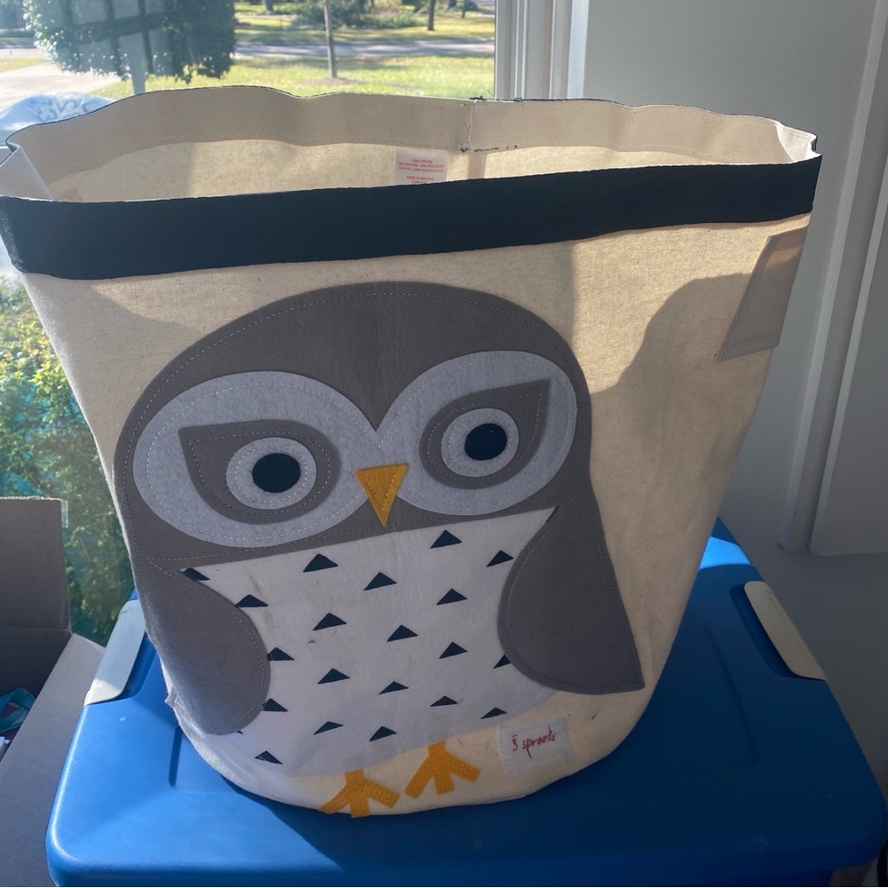 3 Sprouts Toy Bin Owl